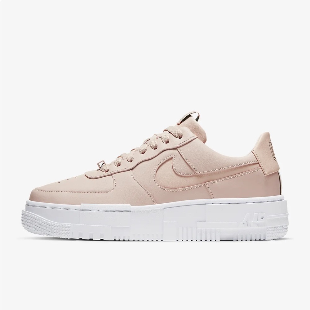 nike particle beige air force 1 pixel sneakers